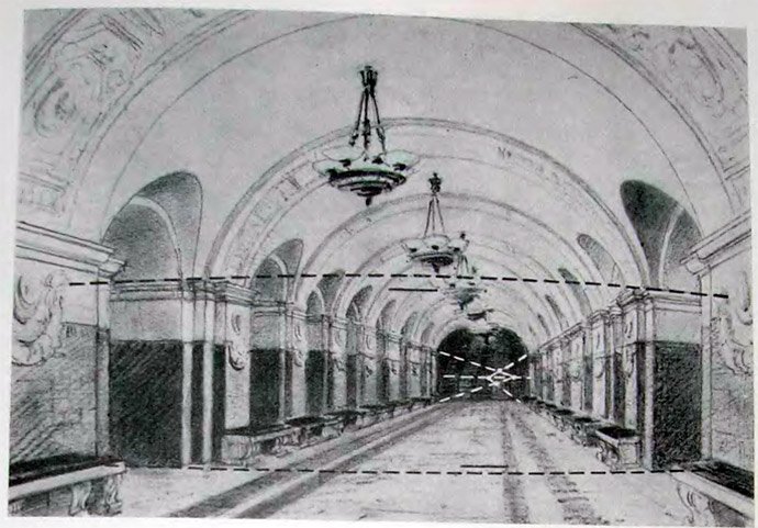 Рисунок автора. Станция Краснопресненская